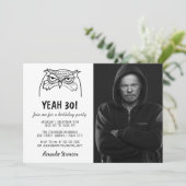 Grappige foto 30e verjaardag kaart (Staand voorkant)