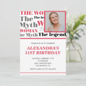 Grappige foto 51e verjaardag uitnodiging Contempor (Staand voorkant)