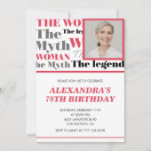 Grappige foto 78e verjaardag uitnodiging Contempor (Voorkant)