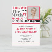 Grappige foto 78e verjaardag uitnodiging Contempor (Staand voorkant)