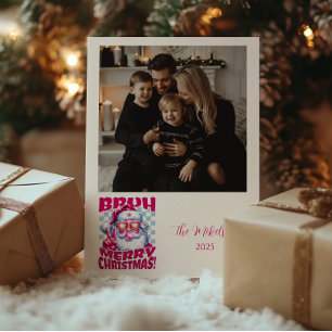 Grappige foto Bruh Prettig kerstfeest Feestdagenkaart