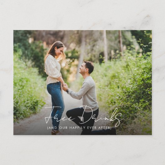 Grappige foto bruiloft budget Opslaan van de datum Aankondigingskaart (Voorkant)