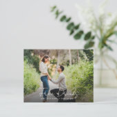 Grappige foto bruiloft budget Opslaan van de datum Aankondigingskaart (Staand voorkant)