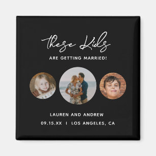 Grappige foto bruiloft Save The Date Magneet