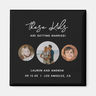 Grappige foto bruiloft Save The Date Magneet