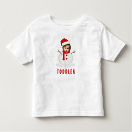 Grappige foto Face Snowman Kerstmis Kinder Shirts