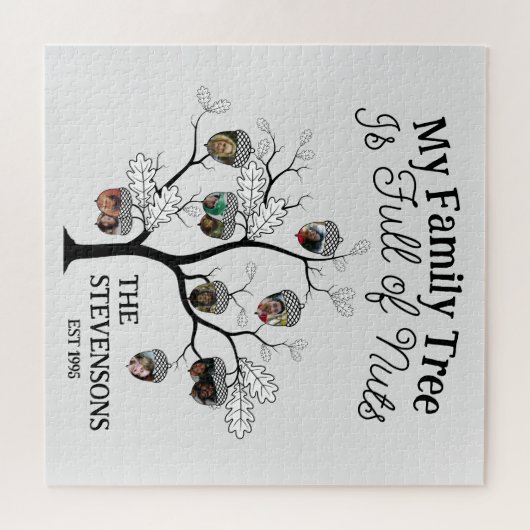 Grappige foto Family Tree is vol met noten kerst Legpuzzel (Horizontaal)