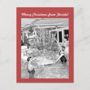 Grappige  foto Florida Christmas Briefkaart