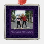 Grappige foto gepersonaliseerde geschenken voor ec metalen ornament (Voorkant)