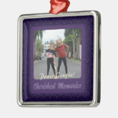 Grappige foto gepersonaliseerde geschenken voor ec metalen ornament (Links)