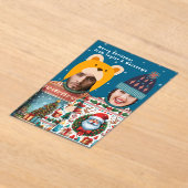 Grappige foto Gepersonaliseerde Kersttrui Acryl Uitnodigingen (Laagn)