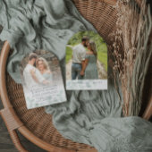 Grappige foto Greenery bruiloft uitnodiging