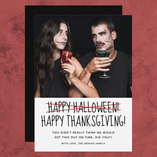 Grappige foto Happy Halloween Kaart