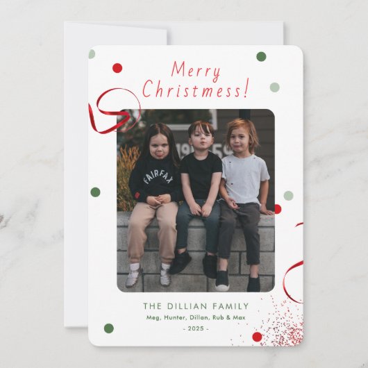 Grappige foto Kerstkaart Vrolijk Kerstfeest (Voorkant)