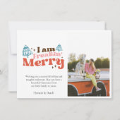 Grappige foto Kerstmis, ik ben Freaking Merry Notitiekaartje (Voorkant)