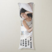 Grappige foto lange afstand Relatie cadeau Lichaamskussen (Voorkant Verticaal)