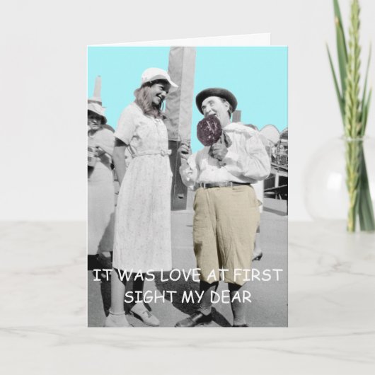 GRAPPIGE  FOTO LIEFDE OP HET EERSTE GEZICHT FLIRTE KAART (Voorkant)