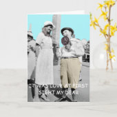 GRAPPIGE  FOTO LIEFDE OP HET EERSTE GEZICHT FLIRTE KAART (Gele Bloem)