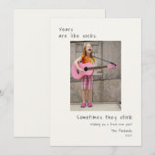 Grappige foto nieuwjaar  feestdagenkaart (Voorkant / Achterkant)