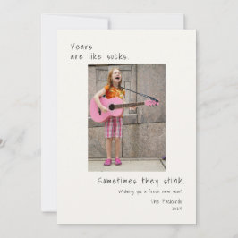 Grappige foto nieuwjaar  feestdagenkaart