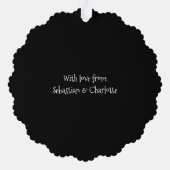 Grappige foto op maat gepersonaliseerd ornament kaart (Achterkant)