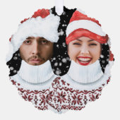 Grappige foto op maat gepersonaliseerd ornament kaart (Voorkant)