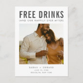 Grappige Foto QR Code Budget Huwelijk Save the Dat Aankondigingskaart (Voorkant)