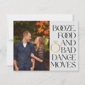 Grappige Foto QR Code Trouwen Sla de datum op Aankondiging (Voorkant)