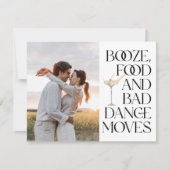 Grappige Foto QR Code Trouwen Sla de datum op Aankondiging (Voorkant)