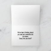 Grappige foto schreeuwende Siamese kat Hoe gaat he Kaart (Binnen)