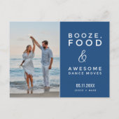 Grappige Foto Strand Bruiloft Save the Date Aankondigingskaart (Voorkant)