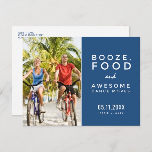 Grappige Foto Strand Wedding Key West Save the Dat Aankondigingskaart (Voorkant / Achterkant)