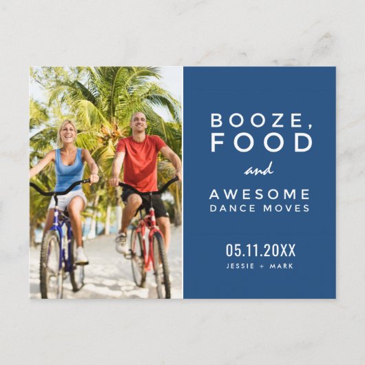 Grappige Foto Strand Wedding Key West Save the Dat Aankondigingskaart (Voorkant)