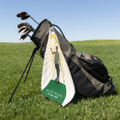 Grappige foto T-shirt-riffic Vaderdag Golfhanddoek (Groen)