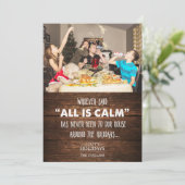 Grappige foto vakantie kerst wenskaart (Staand voorkant)