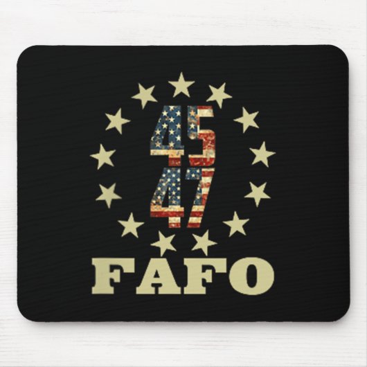 Grappige foto van Fafo Trump Muismat (Voorkant)