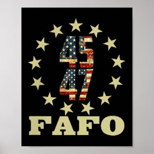 Grappige foto van Fafo Trump Poster (Voorkant)