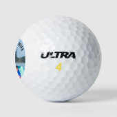 Grappige foto van gekke ex-vrouw golfballen (Logo)