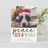 Grappige foto van hondenliefhebber met Kerstmis, A Feestdagenkaart (Staand voorkant)