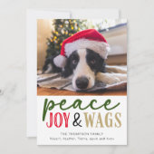 Grappige foto van hondenliefhebber met Kerstmis Cr Feestdagenkaart (Voorkant)
