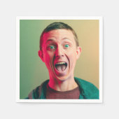 Grappige foto verjaardagsfeest servet (Voorkant)