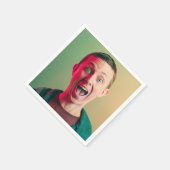 Grappige foto verjaardagsfeest servet (Hoek)