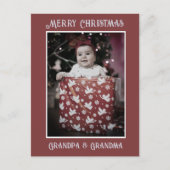 Grappige foto | Vrolijke Kerstmis Opa Oma Briefkaart (Voorkant)