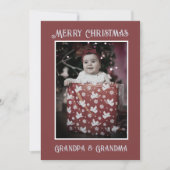 Grappige foto | Vrolijke Kerstmis Opa Oma Feestdagenkaart (Voorkant)