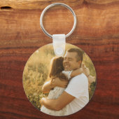 Grappige fotocollage Happy First Fathers Day Pap Sleutelhanger (Achterkant)