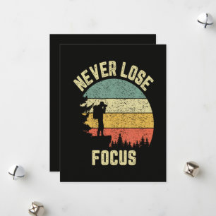 Grappige Fotograaf Camera Verliest Nooit Focus Feestdagenkaart
