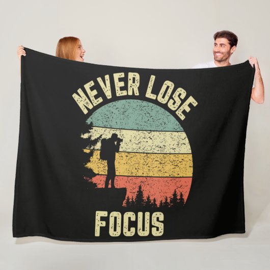 Grappige Fotograaf Camera Verliest Nooit Focus Fleece Deken (In situ)