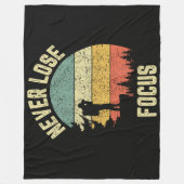 Grappige Fotograaf Camera Verliest Nooit Focus Fleece Deken (Voorkant)