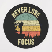 Grappige Fotograaf Camera Verliest Nooit Focus Labels (Design 2)