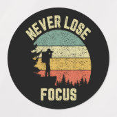 Grappige Fotograaf Camera Verliest Nooit Focus Labels (Design 1)